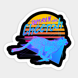 OUTRUN the Cheetah Sticker